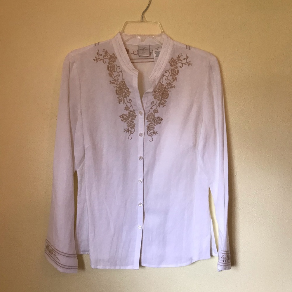 Emma James 12P linen button down women’s blouse